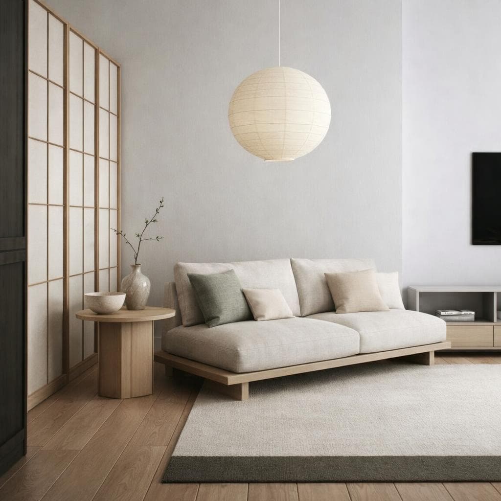 Room after Japandi redesign