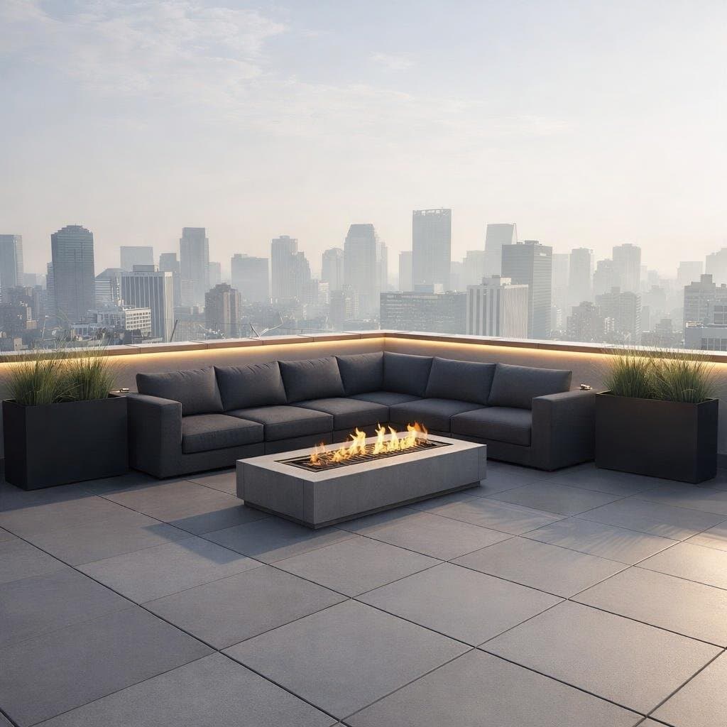 Room after Modern Patio redesign