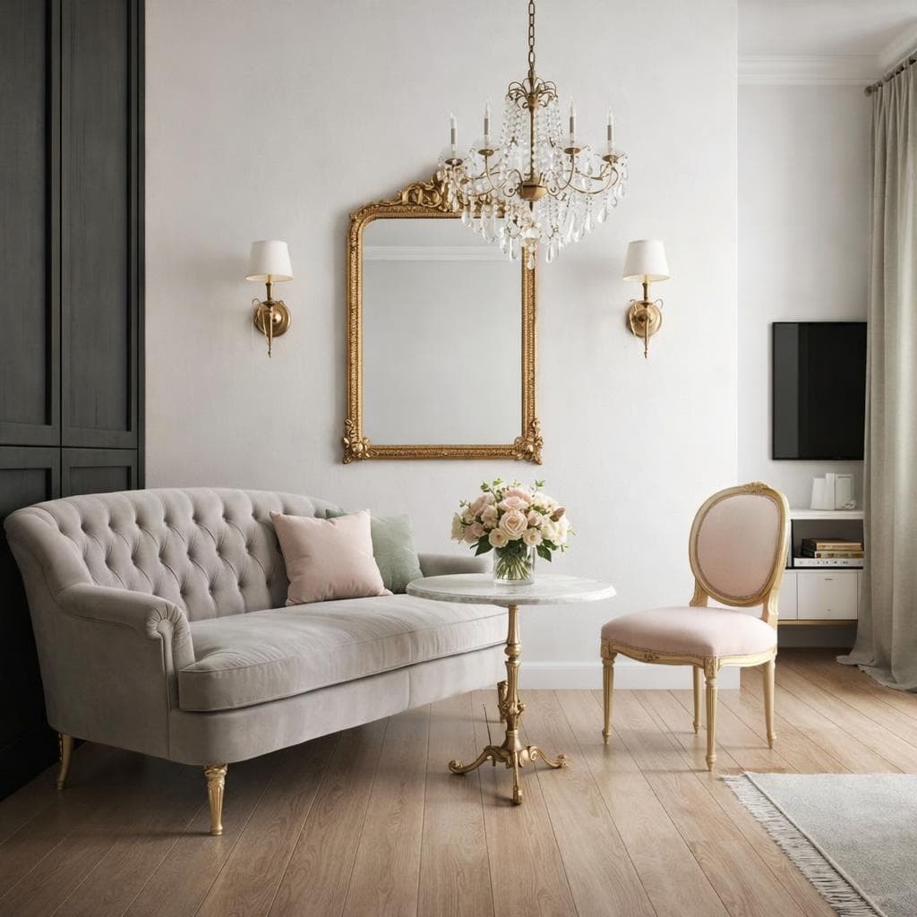 Room after Parisian chic redesign