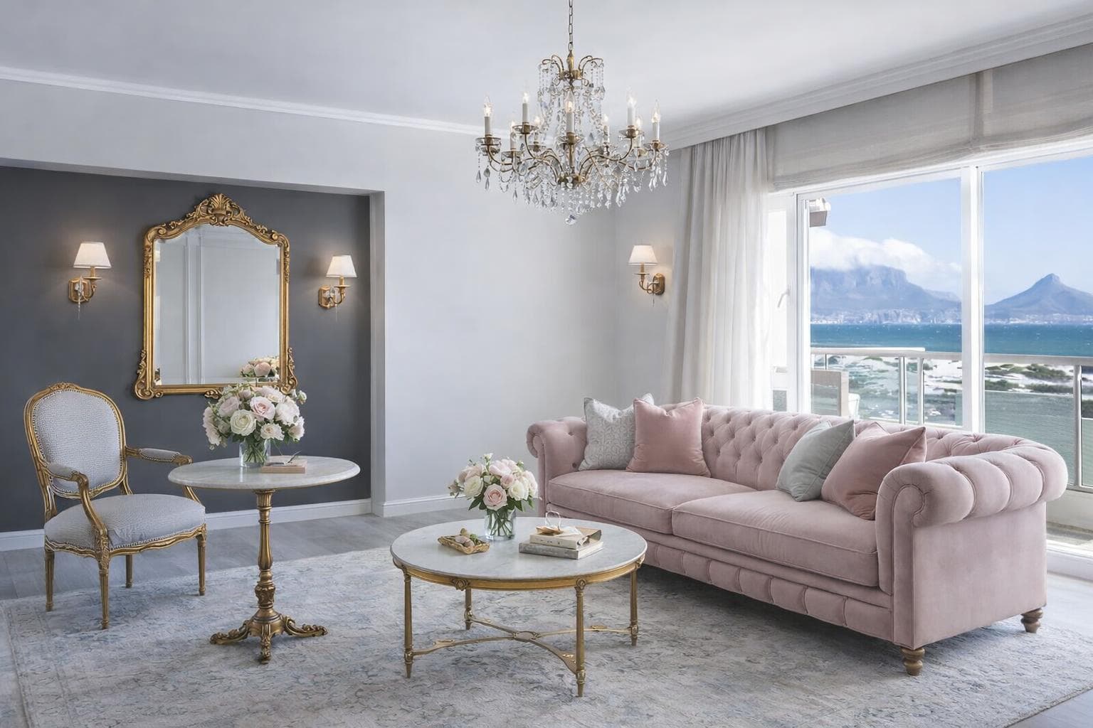 Room after Parisian chic redesign