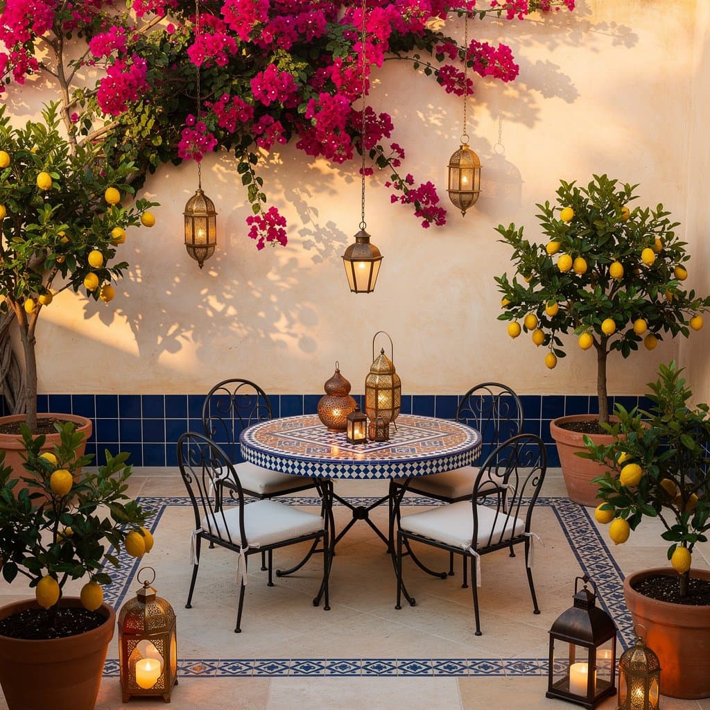 Mediterranean Courtyard materials